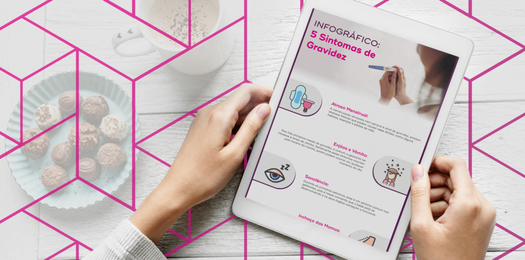 Banner Infográfico 5 Sintomas de Gravidez