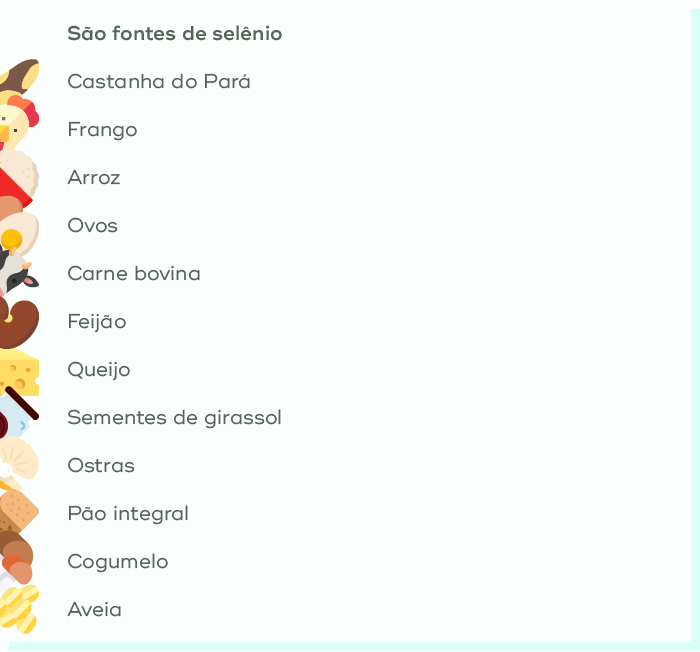 alimentos ricos em selênio
